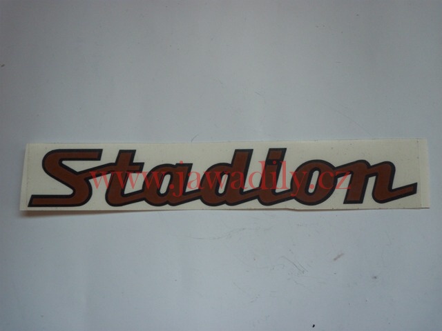Logo Stadion - hnědá ( černé lemování - silné )