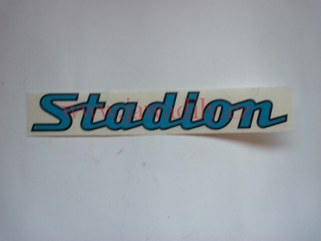 Logo Stadion - modrá ( černé lemování - silné )