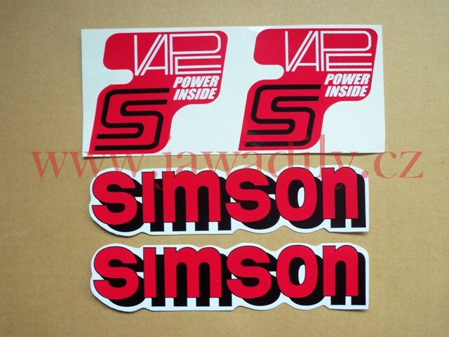 Sada samolepek- Simson Vape ( červená )