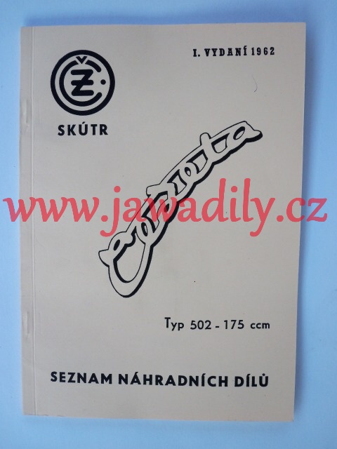 Katalog náhradních dílů - Skútr ČZ 175/502