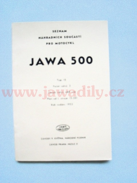 Katalog náhradních dílů - Jawa 500/15