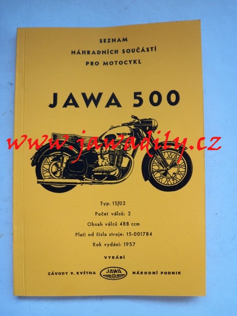 Katalog náhradních dílů - Jawa 500/15.02