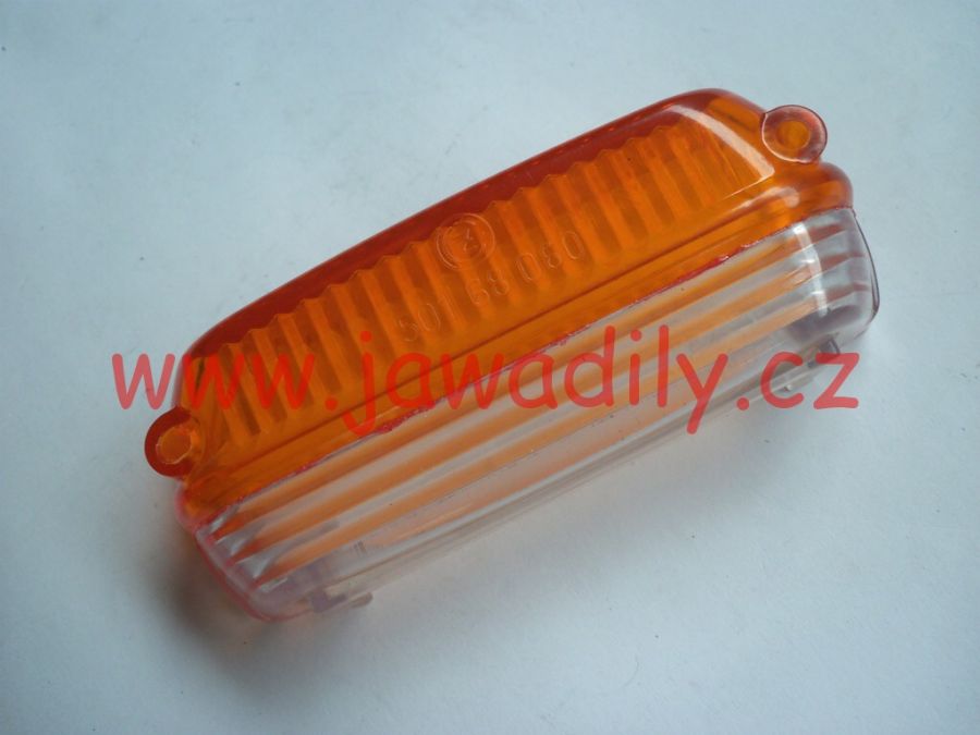 Kryt zadní lampy - ČZ Rikša 175/505, oranžovo-čirý