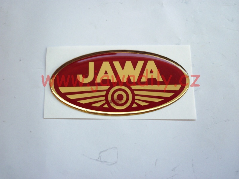 Logo JAWA - 3D červeno-zlaté