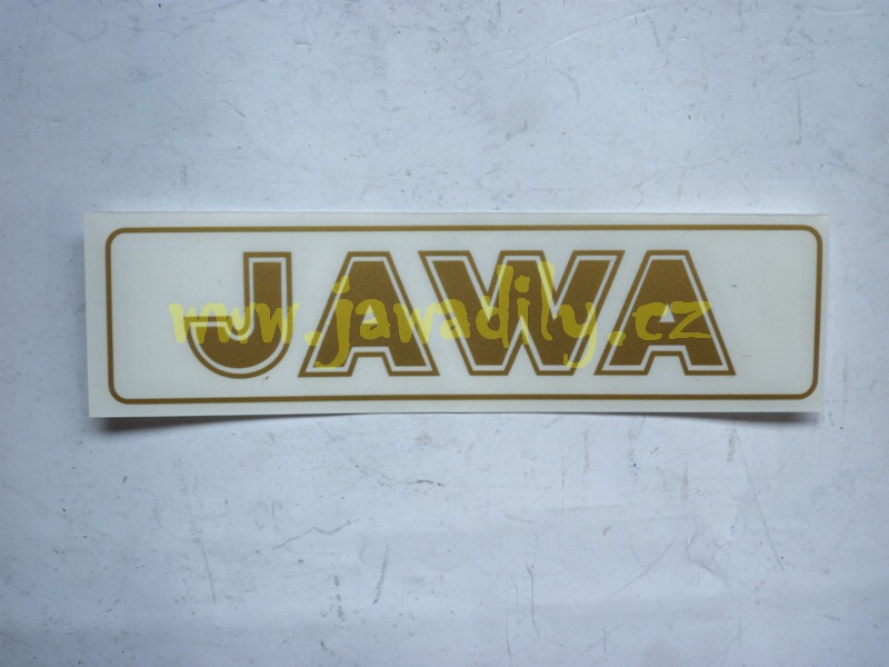 Nápis JAWA - zlatá