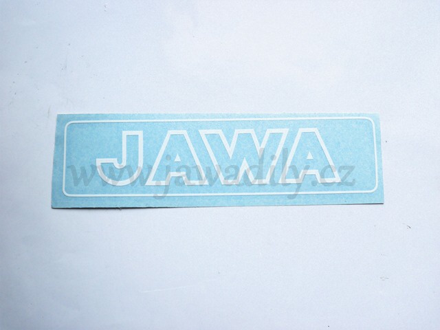 Nápis JAWA - bílá kontura