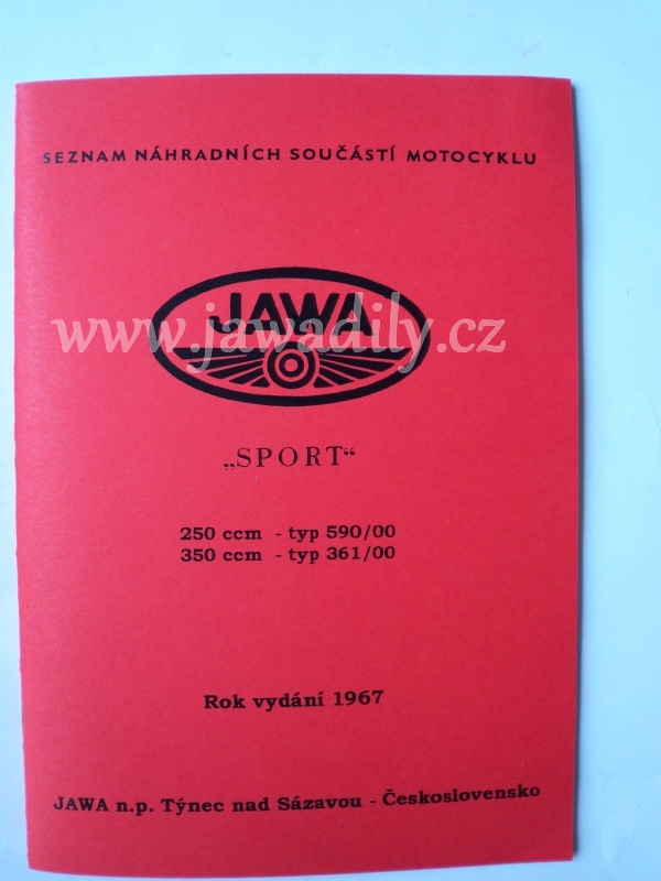 Katalog náhradních dílů - Jawa 250,350 Sport