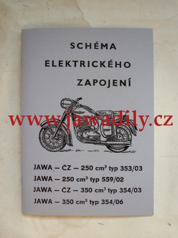 Schéma elektrického zapojení - Jawa ČZ - 250/350