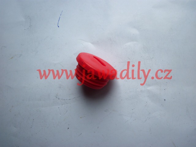 Zátka oleje (šroub) - Simson - plast (červená)