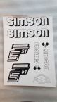 Nlepky SIMSON S51 ENDURO arch - erno/bl ( Simson S51 ) originln vzor IFA  
