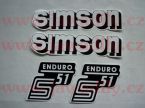  - Sada samolepek 4ks (bl) -  Simson S51 Enduro od  www.jawadily.cz